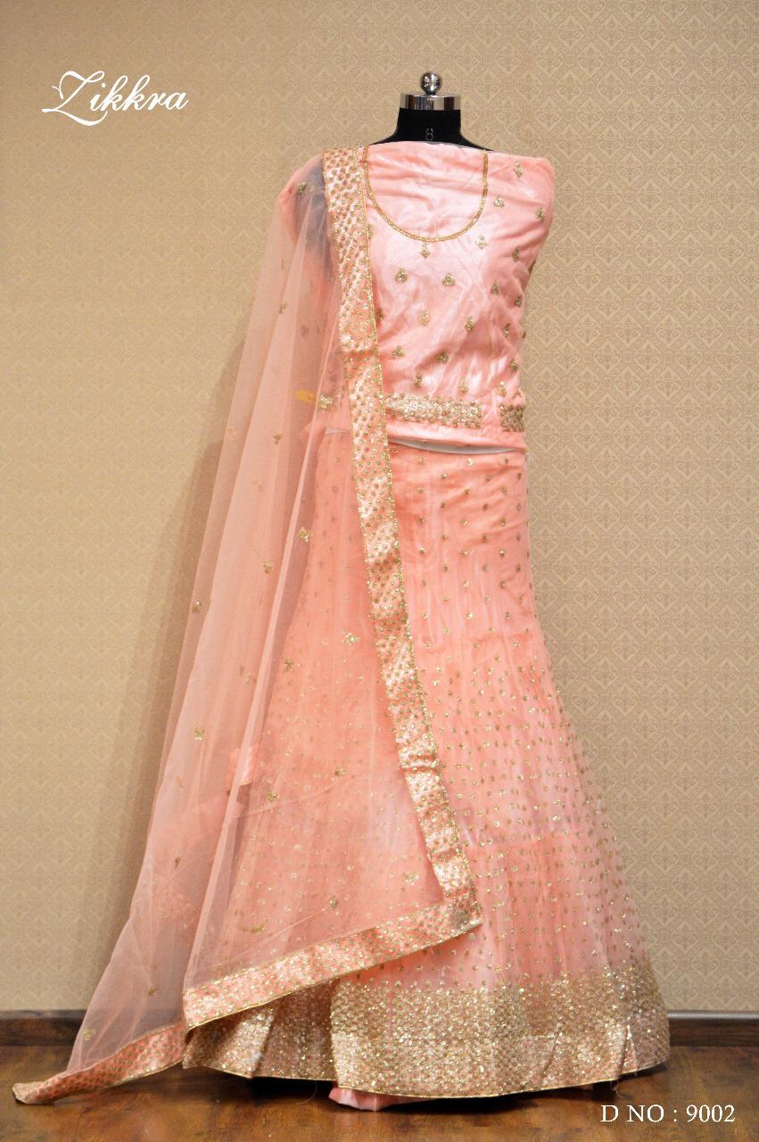 Zikkra Lehenga Vol-7 By Zikkra 9001 To 9010 Series Indian Bridal Wear Collection Beautiful Stylish Fancy Colorful Party Wear & Occasional Wear Net & Velvet Lehengas At Wholesale Price