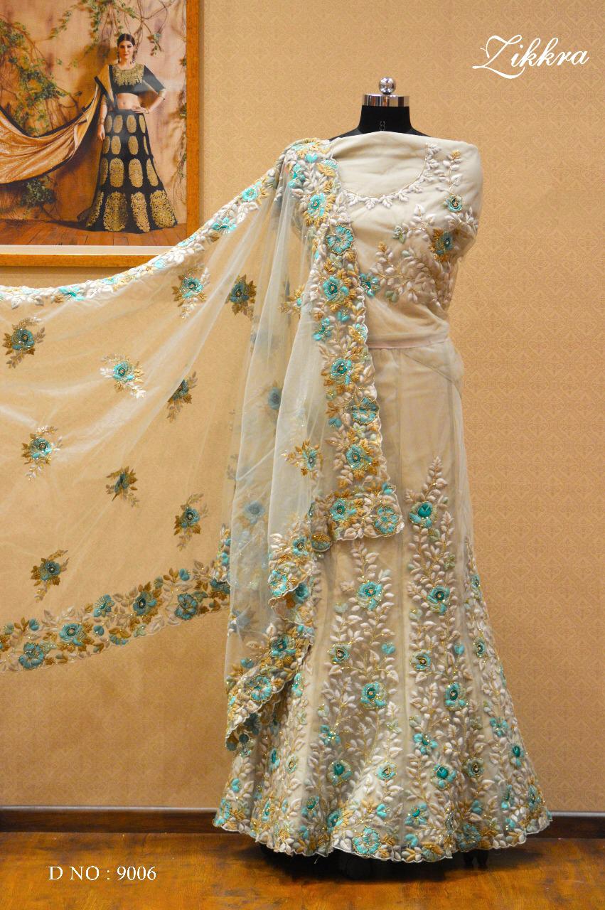 Zikkra Lehenga Vol-7 By Zikkra 9001 To 9010 Series Indian Bridal Wear Collection Beautiful Stylish Fancy Colorful Party Wear & Occasional Wear Net & Velvet Lehengas At Wholesale Price