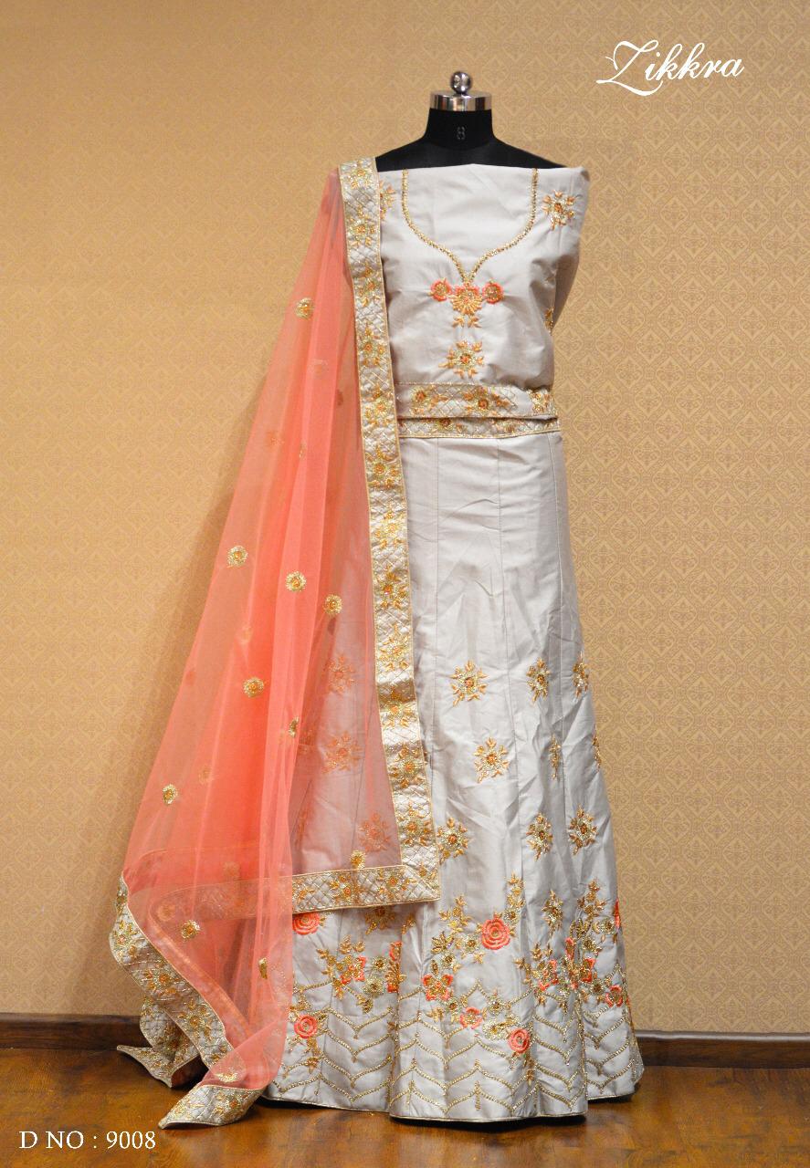 Zikkra Lehenga Vol-7 By Zikkra 9001 To 9010 Series Indian Bridal Wear Collection Beautiful Stylish Fancy Colorful Party Wear & Occasional Wear Net & Velvet Lehengas At Wholesale Price