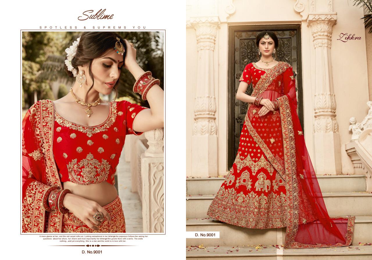 Zikkra Vol-7 By Zikkra 9001 To 9009 Series Indian Bridal Wear Collection Beautiful Stylish Fancy Colorful Party Wear & Occasional Wear Pure Heavy Silk Lehengas At Wholesale Price