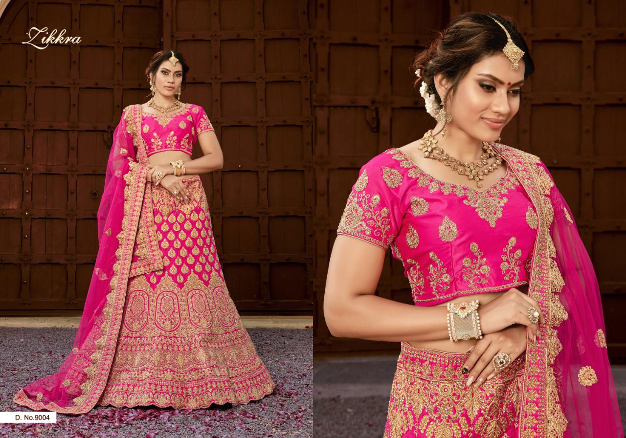 Zikkra Vol-7 By Zikkra 9001 To 9009 Series Indian Bridal Wear Collection Beautiful Stylish Fancy Colorful Party Wear & Occasional Wear Pure Heavy Silk Lehengas At Wholesale Price