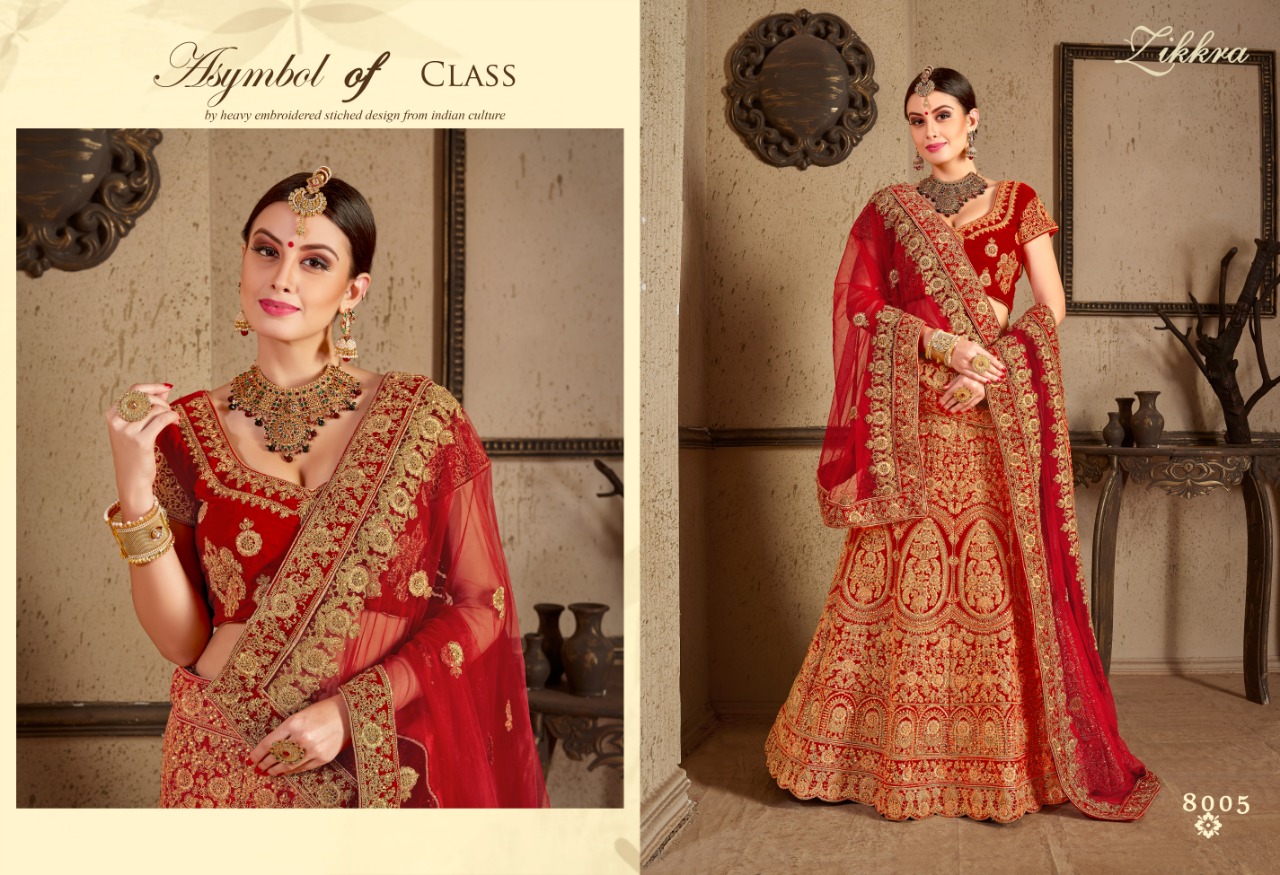 Zikkra Lehenga Vol-6 By Zikkra 8001 To 8009 Series Indian Bridal Wear Collection Beautiful Stylish Fancy Colorful Party Wear & Occasional Wear Satin & Velvet Lehengas At Wholesale Price