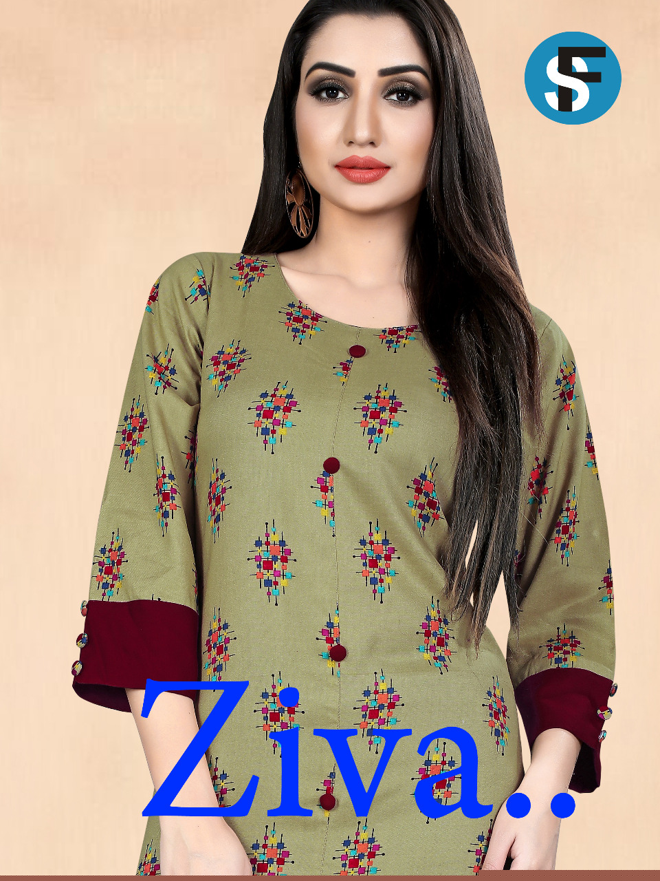 Ziva By Fs 1001 To 1005 Series Stylish Fancy Beautiful Colorful Casual Wear & Ethnic Wear Heavy Rayon Printed Kurtis At Wholesale Price