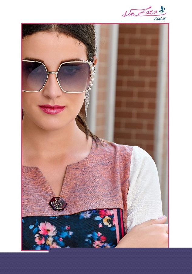 Zoom (3d) By Sin Zara 4401 To 4408 Series Beautiful Stylish Fancy Colorful Casual Wear & Ethnic Wear & Ready To Wear Heavy Poly Linen Kurtis At Wholesale Price