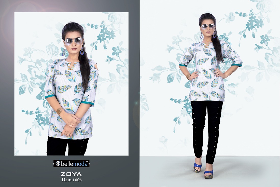 Zoya By Bellemoda 1001 To 1010 Series Beautiful Stylish Fancy Colorful Casual Wear & Ethnic Wear & Ready To Wear Heavy Rayon Slub Tops At Wholesale Price
