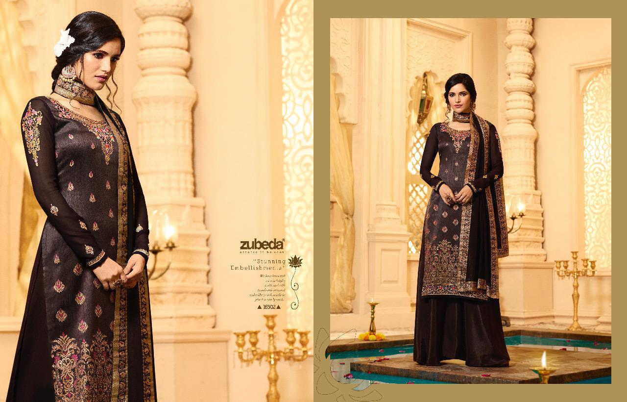 Mahika By Zubeda 16301 To 16308 Series Beautiful Suits Stylish Fancy Colorful Party Wear & Ethnic Wear Pure Banarasi Jacquard With Embroidery Work Dresses At Wholesale Price