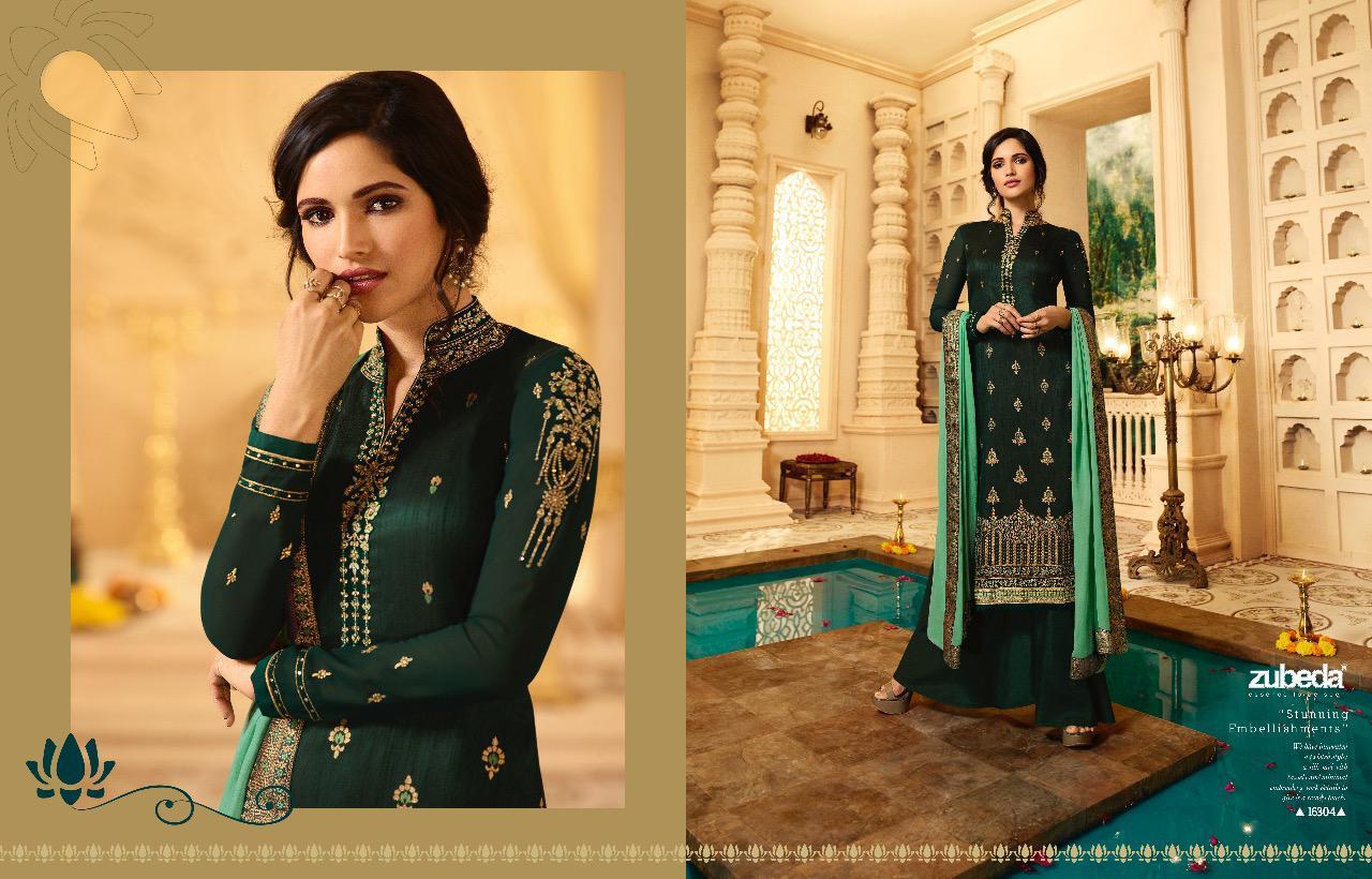 Mahika By Zubeda 16301 To 16308 Series Beautiful Suits Stylish Fancy Colorful Party Wear & Ethnic Wear Pure Banarasi Jacquard With Embroidery Work Dresses At Wholesale Price
