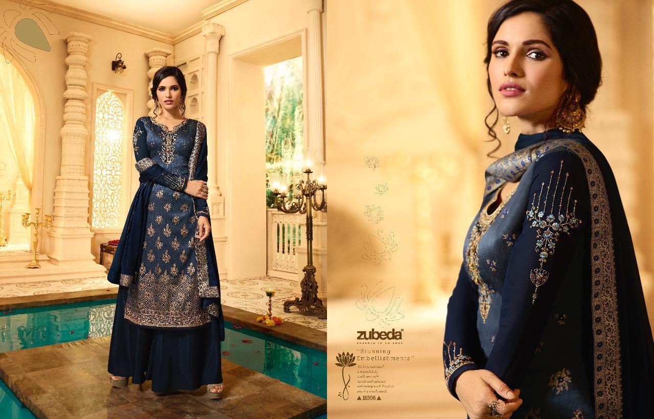 Mahika By Zubeda 16301 To 16308 Series Beautiful Suits Stylish Fancy Colorful Party Wear & Ethnic Wear Pure Banarasi Jacquard With Embroidery Work Dresses At Wholesale Price