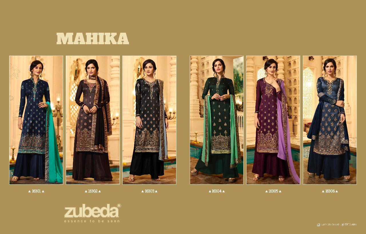 Mahika By Zubeda 16301 To 16308 Series Beautiful Suits Stylish Fancy Colorful Party Wear & Ethnic Wear Pure Banarasi Jacquard With Embroidery Work Dresses At Wholesale Price