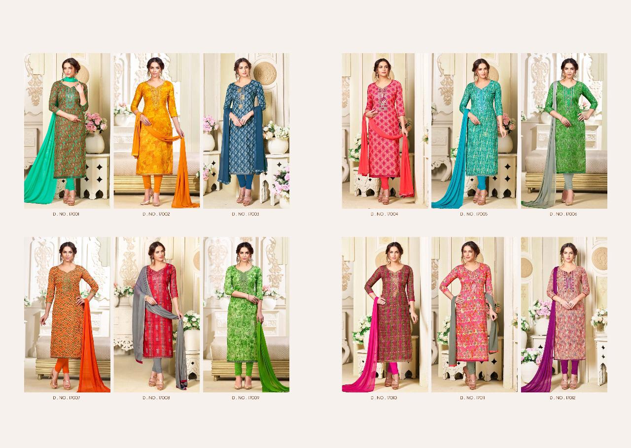 Sale Zyra Vol-17 By Aadesh Dresses 17001 To 17012 Series Indian Traditional Wear Collection Beautiful Stylish Fancy Colorful Party Wear & Occasional Wear Cambric Cotton With Printed Dress At Wholesale Price